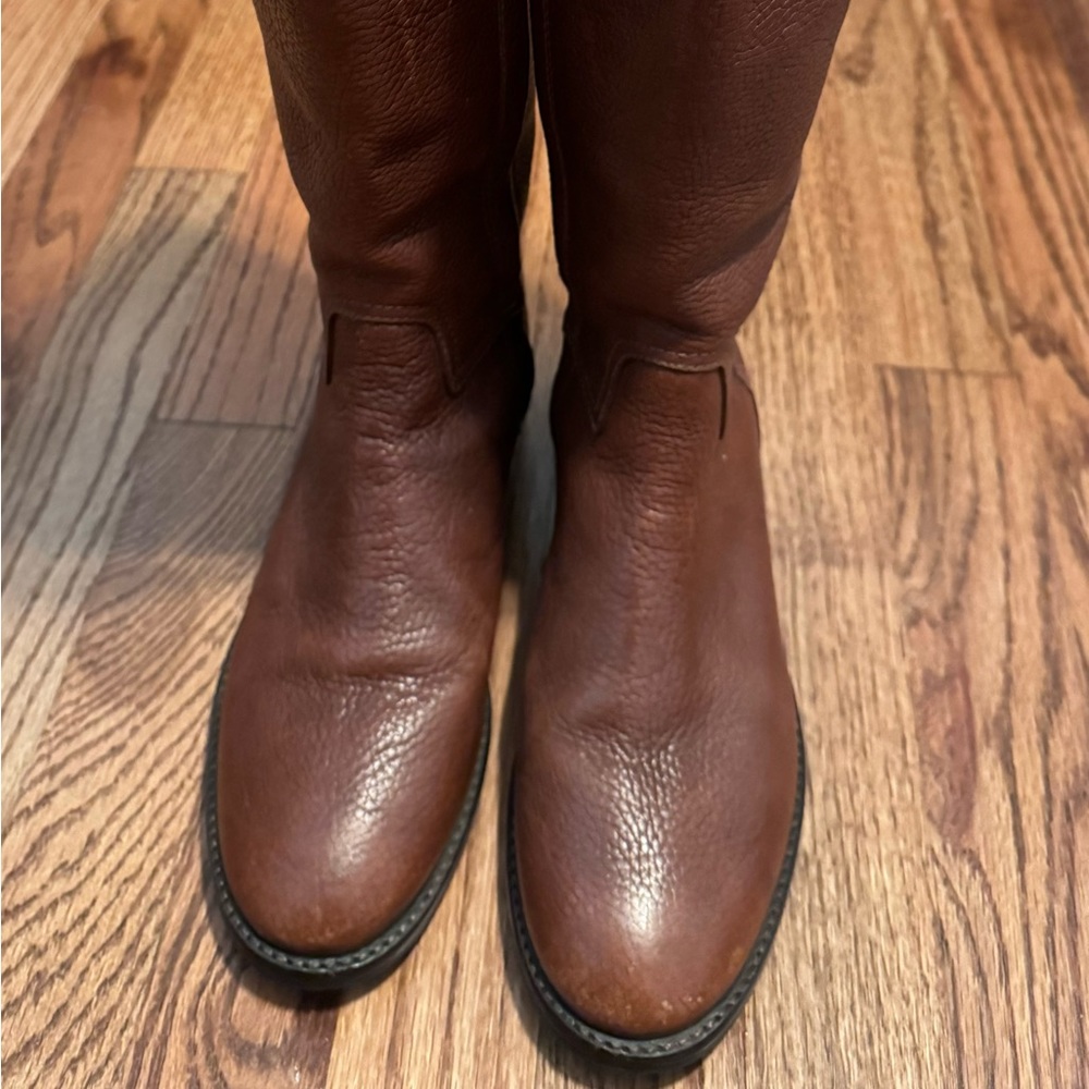 Tory Burch Brown Leather Riding Boot 7 Excellent Condition
